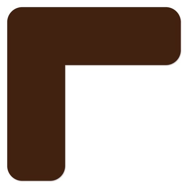 Ergomat DuraStripe Xtreme 4inx4inx1in 90 degrees Angle Rounded Corners Brown, 80PK DSX-CR4-BR-KIT - main